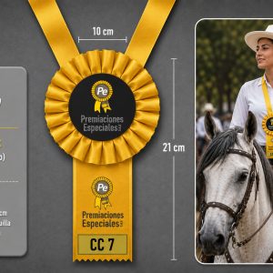 Cinta o Roseta o Gallardete para Cabalgatas Equinas