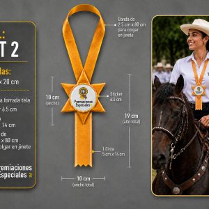 Cinta o Roseta o Gallardete para Cabalgatas Equinas