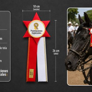 Cinta o Roseta o Gallardete para Cabalgatas Equinas